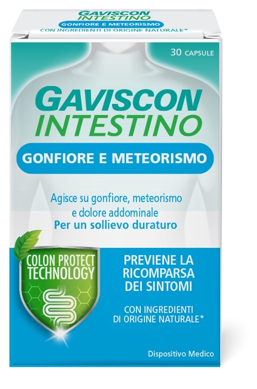 GAVISCON INTESTINO GONFIORE E METEORISMO 30 CAPSULE - Farmacia Artemisia di Montecuollo Dott. Angelo snc
