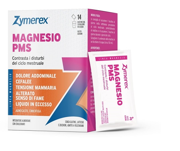 ZYMEREX MAGNESIO PMS 14 BUSTINE DA 3 G GUSTO AGRUMI CON EDULCORANTI SENZA ZUCCHERI SENZA GLUTINE SENZA LATTOSIO - Farmacia Artemisia di Montecuollo Dott. Angelo snc