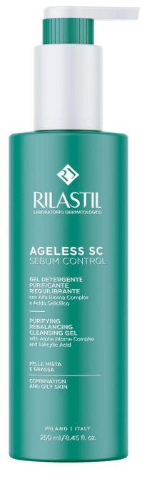 RILASTIL AGELESS SC SEBUM CONTROL GEL DETERGENTE PURIFICANTE RIEQUILIBRANTE 250 ML - Farmacia Artemisia di Montecuollo Dott. Angelo snc