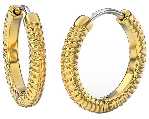BJT385 ORECCHINO QUEEN ANNE 18MM GOLD PLATED - Farmacia Artemisia di Montecuollo Dott. Angelo snc