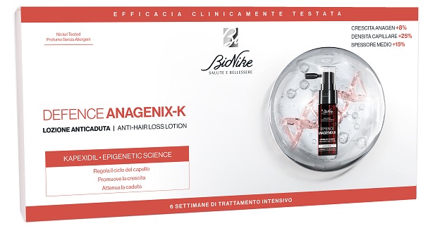 DEFENCE ANAGENIX K LOZIONE ANTI CADUTA 6 FLACONCINI 15 ML - Farmacia Artemisia di Montecuollo Dott. Angelo snc