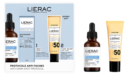 LIERAC SET PROTOCOLES SIERO ANTI MACCHIE 30 ML + MM FLUIDO SOLARE SPF50+ 25 ML - Farmacia Artemisia di Montecuollo Dott. Angelo snc