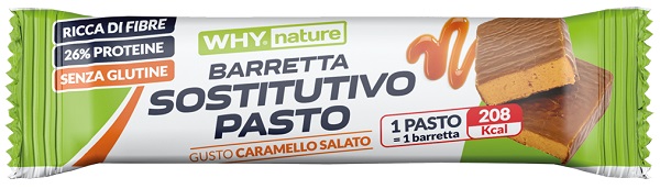 WHYNATURE BARRETTA SOSTITUTIVO PASTO CARAMELLO SALATO 60 G - Farmacia Artemisia di Montecuollo Dott. Angelo snc
