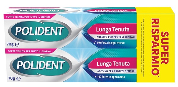 ADESIVO PROTESI DENTALI POLIDENT LUNGA TENUTA 2 TUBETTI X 70 G - Farmacia Artemisia di Montecuollo Dott. Angelo snc