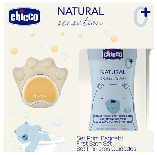 CHICCO NATURAL SENSATION SET DETERGENTE 200 ML + SPUGNA - Farmacia Artemisia di Montecuollo Dott. Angelo snc