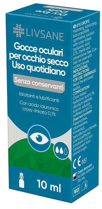 GOCCE OCULARI OCCHIO SECCO LIVSANE 10 ML SENZA CONSERVANTI - Farmacia Artemisia di Montecuollo Dott. Angelo snc
