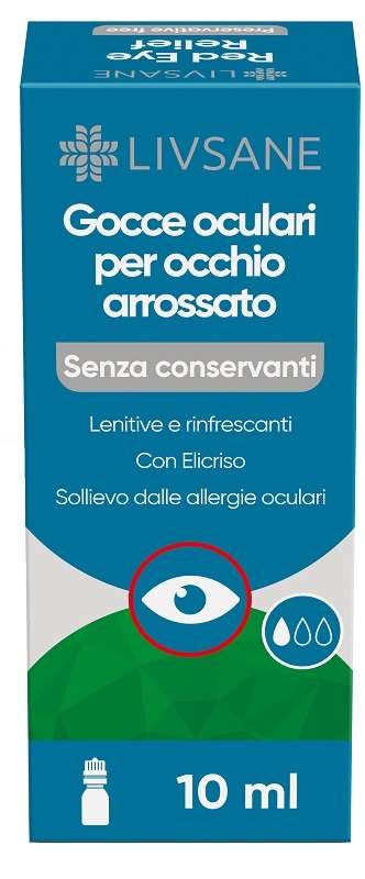 GOCCE OCULARI OCCHIO ARROSSATO LIVSANE 10 ML SENZA CONSERVANTI - Farmacia Artemisia di Montecuollo Dott. Angelo snc
