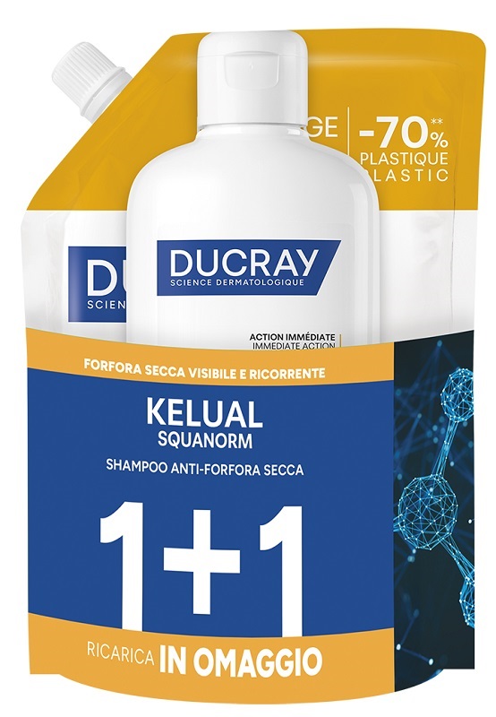 KELUAL SQUANORM KIT FORFORA SECCA 400 ML 1+1 RICARICA IN OMAGGIO - Farmacia Artemisia di Montecuollo Dott. Angelo snc