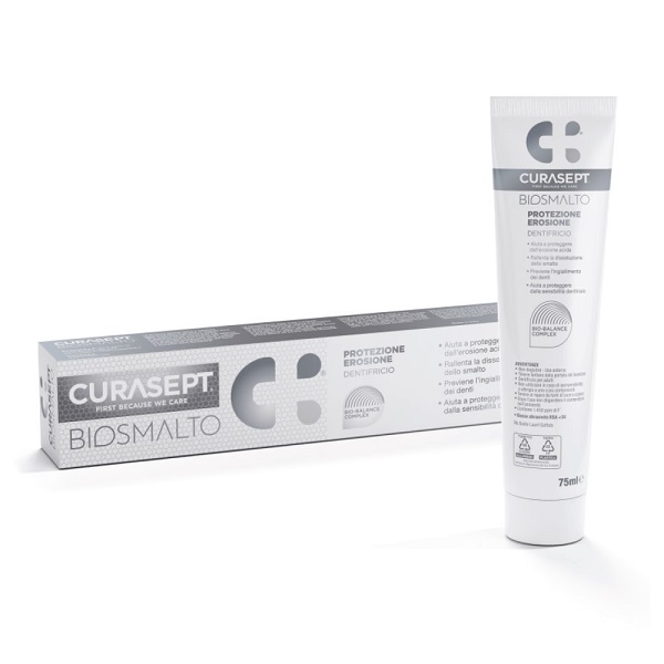 CURASEPT BIOSMALTO PROTEZIONE EROSIONE DENTIFRICIO 75 ML - Farmacia Artemisia di Montecuollo Dott. Angelo snc