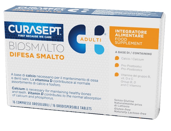 CURASEPT BIOSMALTO DIFESA SMALTO ADULTI 16 COMPRESSE OROSOLUBILI - Farmacia Artemisia di Montecuollo Dott. Angelo snc