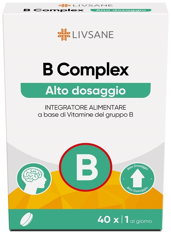 LIVSANE B COMPLEX ALTO DOSAGGIO 40 COMPRESSE 765 MG - Farmacia Artemisia di Montecuollo Dott. Angelo snc