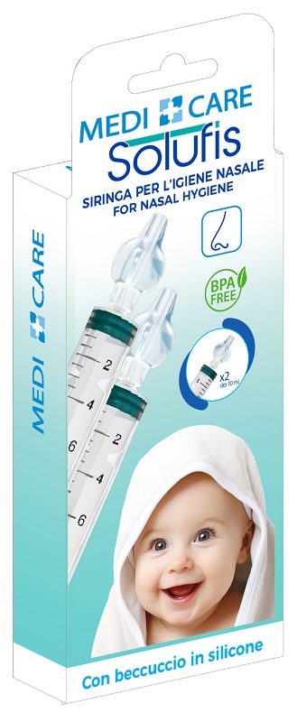 SIRINGA PER IGIENE NASALE SOLUFIS 2 PEZZI X 10 ML - Farmacia Artemisia di Montecuollo Dott. Angelo snc