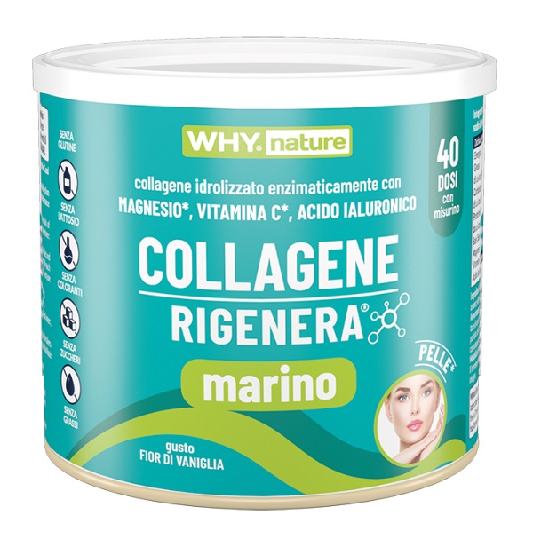 WHYNATURE COLLAGENE RIGENERA MARINO 228 G GUSTO FIOR DI VANIGLIA SENZA GLUTINE SENZA LATTOSIO SENZA ZUCCHERI CON EDULCORANTE - Farmacia Artemisia di Montecuollo Dott. Angelo snc