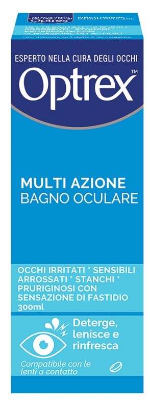 BAGNO OCULARE OPTREX MULTI AZIONE 300 ML + OCCHIERA FLESSIBILE - Farmacia Artemisia di Montecuollo Dott. Angelo snc