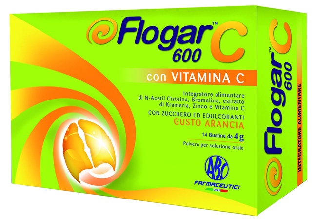 FLOGAR  C 600 CON VITAMINA C 14 BUSTINE GUSTO ARANCIA - Farmacia Artemisia di Montecuollo Dott. Angelo snc
