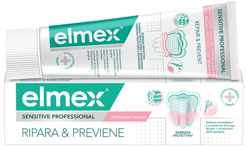 DENTIFRICIO ELMEX SENSITIVE RIPARA & PREVIENE 75 ML - Farmacia Artemisia di Montecuollo Dott. Angelo snc
