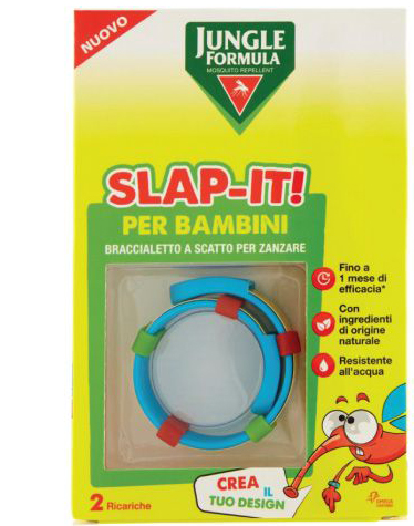 JUNGLE FORMULA SLAP-IT BRACCIALETTO ANTI-ZANZARE PER BAMBINI+ 2 RICARICHE - Farmacia Artemisia di Montecuollo Dott. Angelo snc