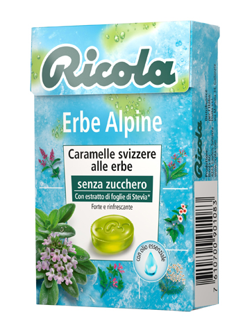 RICOLA ERBE ALPINE SENZA ZUCCHERO 50 G - Farmacia Artemisia di Montecuollo Dott. Angelo snc