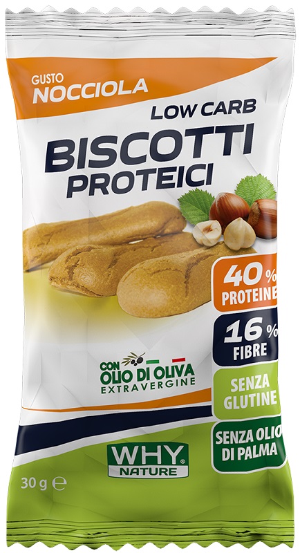WHYNATURE BISCOTTI PROTEICI NOCCIOLA 30 G - Farmacia Artemisia di Montecuollo Dott. Angelo snc