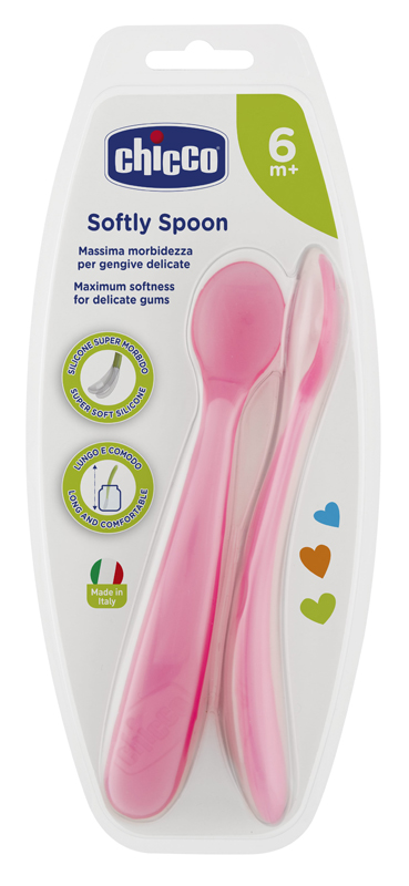 CHICCO CUCCHIAIO SILICONE FEMMINILE BI PACK 6M+ - Farmacia Artemisia di Montecuollo Dott. Angelo snc