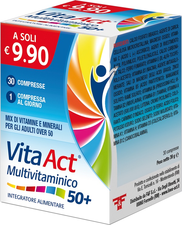 VITA ACT MULTIVITAMINICO 50+ 30 COMPRESSE - Farmacia Artemisia di Montecuollo Dott. Angelo snc