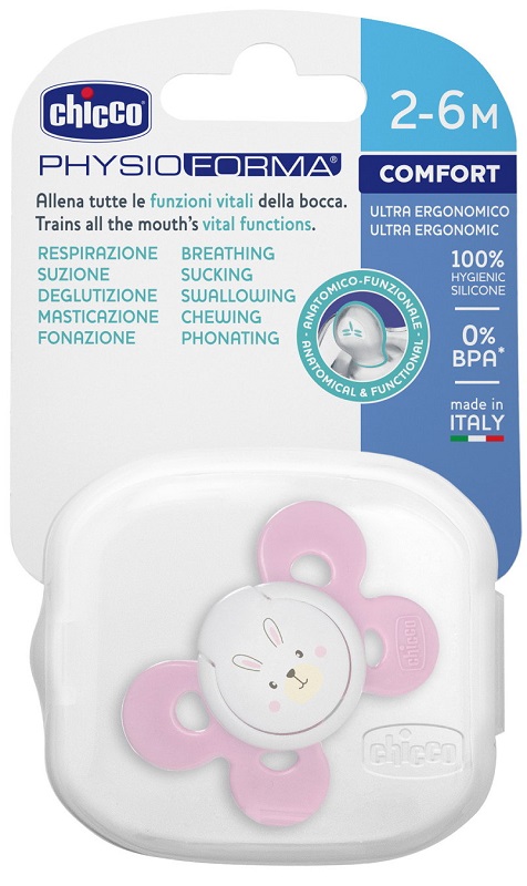 CHICCO SUCCHIETTO COMFORT GIRL IN SILICONE 2-6 MESI 1 PEZZO - Farmacia Artemisia di Montecuollo Dott. Angelo snc