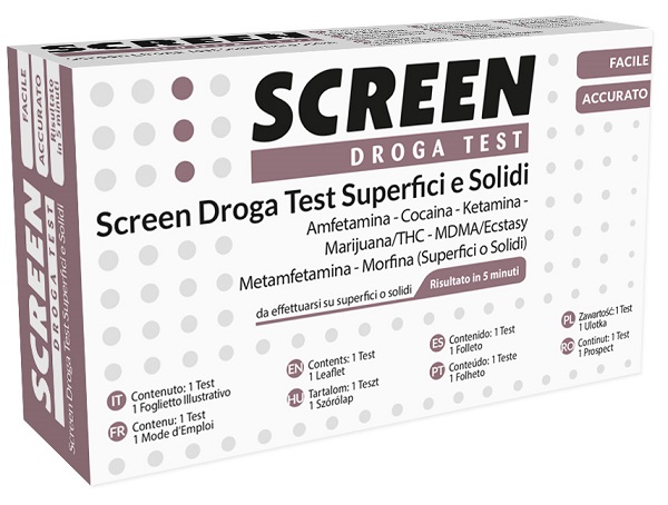 SCREEN DROGA TEST 7 DROGHE SU SUPERFICI SOLIDI O POLVERI - Farmacia Artemisia di Montecuollo Dott. Angelo snc