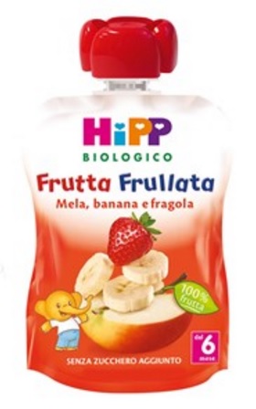 HIPP BIO FRUTTA FRULLATA MELA BANANA FRAGOLA 90 G - Farmacia Artemisia di Montecuollo Dott. Angelo snc