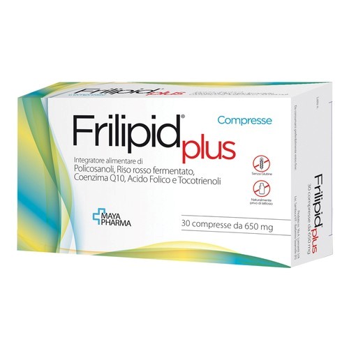 FRILIPID PLUS 30 COMPRESSE DA 650 MG SENZA GLUTINE NATURALMENTE PRIVO DI LATTOSIO - Farmacia Artemisia di Montecuollo Dott. Angelo snc