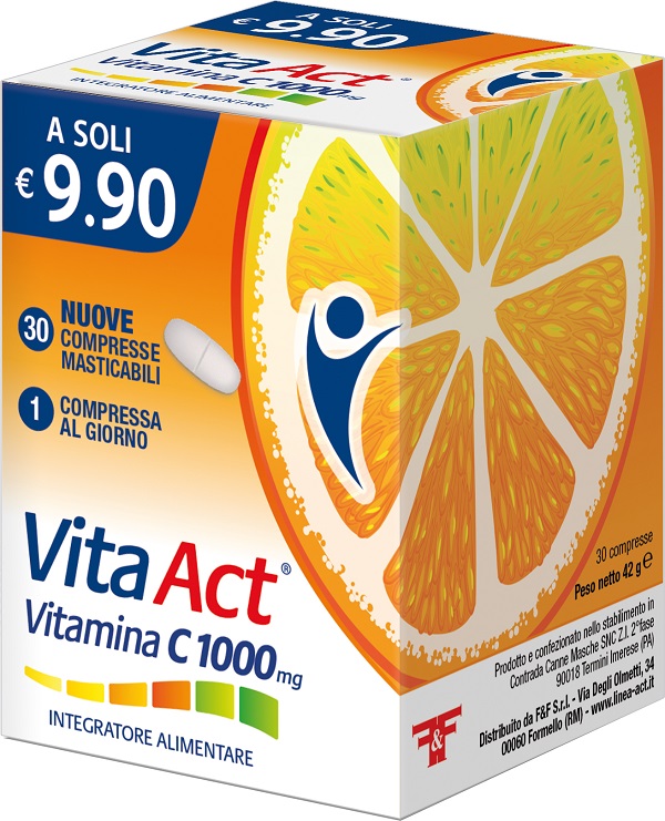 VITA ACT VITAMINA C 1000MG 30 COMPRESSE MASTICABILI - Farmacia Artemisia di Montecuollo Dott. Angelo snc