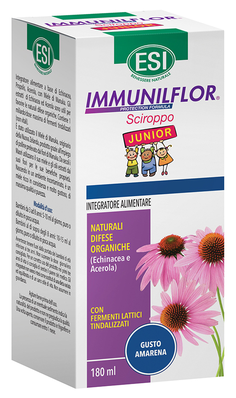 ESI IMMUNILFLOR SCIROPPO JUNIOR 180 ML - Farmacia Artemisia di Montecuollo Dott. Angelo snc