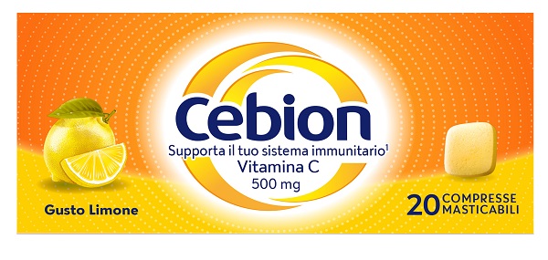 CEBION MASTICABILE LIMONE VITAMINA C 500 MG 20 COMPRESSE - Farmacia Artemisia di Montecuollo Dott. Angelo snc