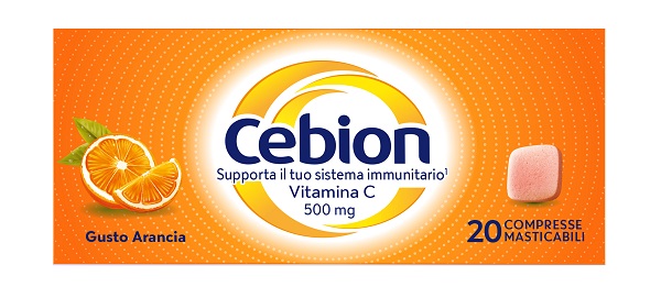 CEBION MASTICABILE ARANCIA VITAMINA C 500 MG 20 COMPRESSE - Farmacia Artemisia di Montecuollo Dott. Angelo snc