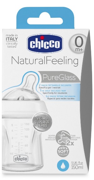 CHICCO BIBERON NATURALFEELING VETRO 0M+ 150 ML - Farmacia Artemisia di Montecuollo Dott. Angelo snc