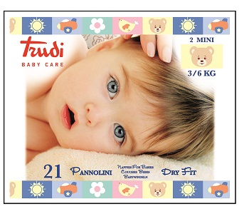 TRUDI BABY CARE PANNOLINI DRY FIT MINI 3/6 KG 21 PEZZI - Farmacia Artemisia di Montecuollo Dott. Angelo snc