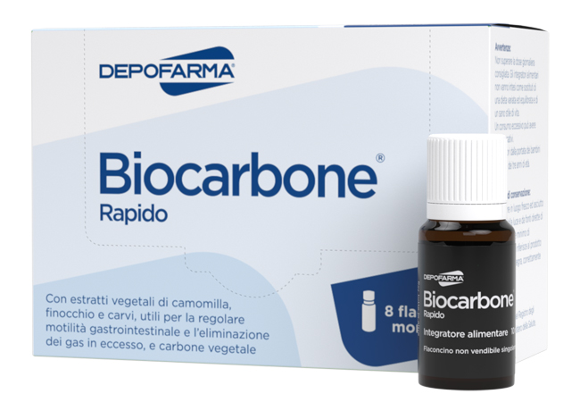 BIOCARBONE RAPIDO 8 FLACONCINI - Farmacia Artemisia di Montecuollo Dott. Angelo snc