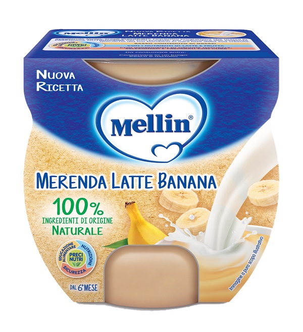 MELLIN MERENDA LATTE BANANA 2 X 100 G - Farmacia Artemisia di Montecuollo Dott. Angelo snc