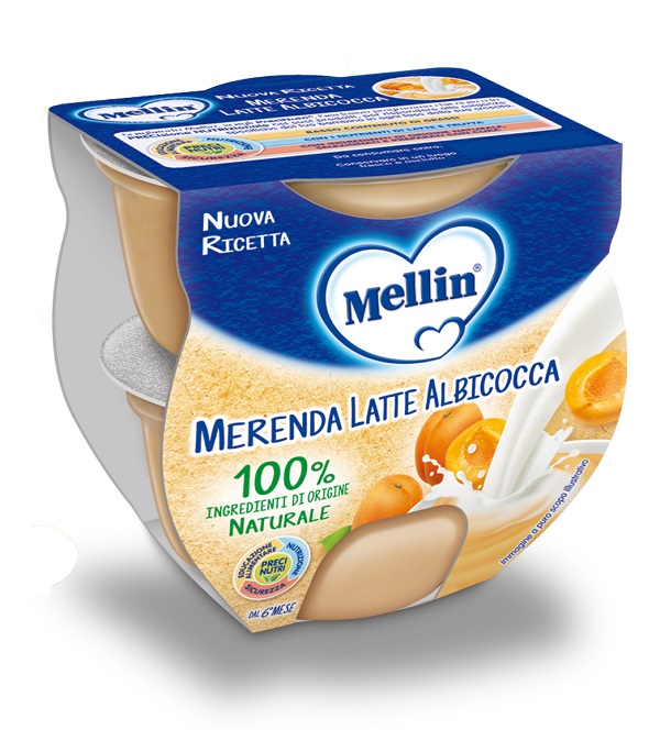 MELLIN MERENDA LATTE ALBICOCCA 2 X 100 G - Farmacia Artemisia di Montecuollo Dott. Angelo snc