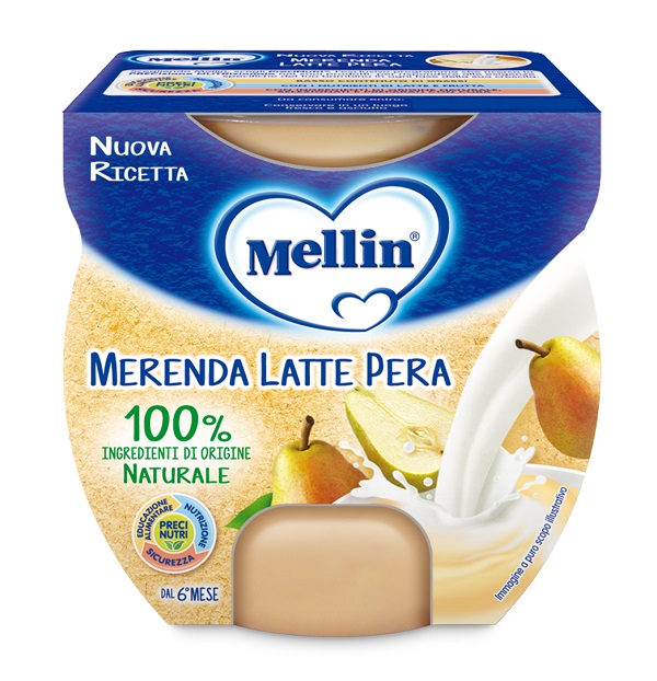 MELLIN MERENDA LATTE PERA 2 X 100 G - Farmacia Artemisia di Montecuollo Dott. Angelo snc