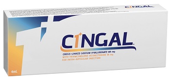SIRINGA PRERIEMPITA INTRA ARTICOLARE CINGAL 4 ML 22MG/ML ACIDO RETICOLATO CON 4,5 MG/ML TRIAMCINOLONE ESACETONIDE - Farmacia Artemisia di Montecuollo Dott. Angelo snc