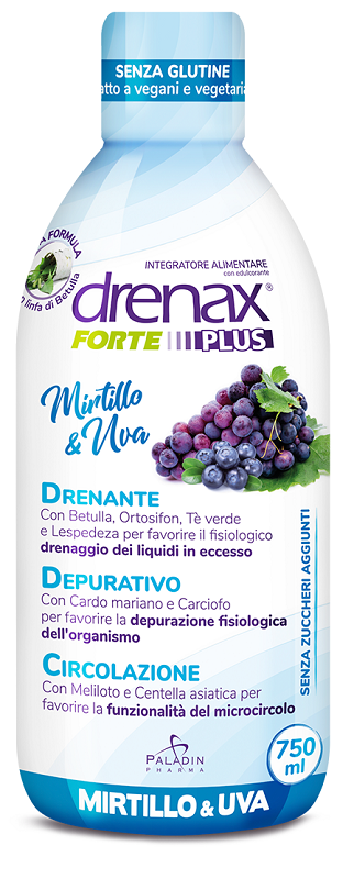 DRENAX FORTE PLUS ORIGINALE CON MIRTILLO E UVA 750 ML - Farmacia Artemisia di Montecuollo Dott. Angelo snc