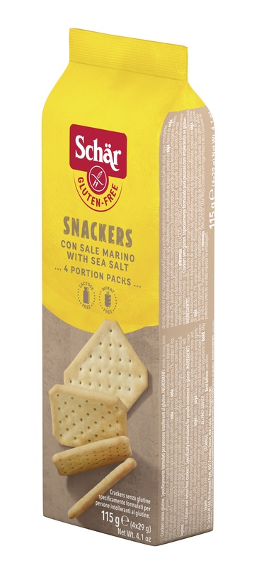 SCHAR SNACKERS CRACKERS CON SALE MARINO SENZA LATTOSIO 4 PORZIONI DA 29 G - Farmacia Artemisia di Montecuollo Dott. Angelo snc