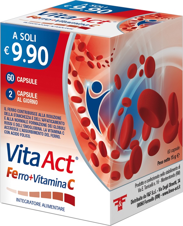 VITA ACT FERRO+VITAMINA C 60 CAPSULE - Farmacia Artemisia di Montecuollo Dott. Angelo snc