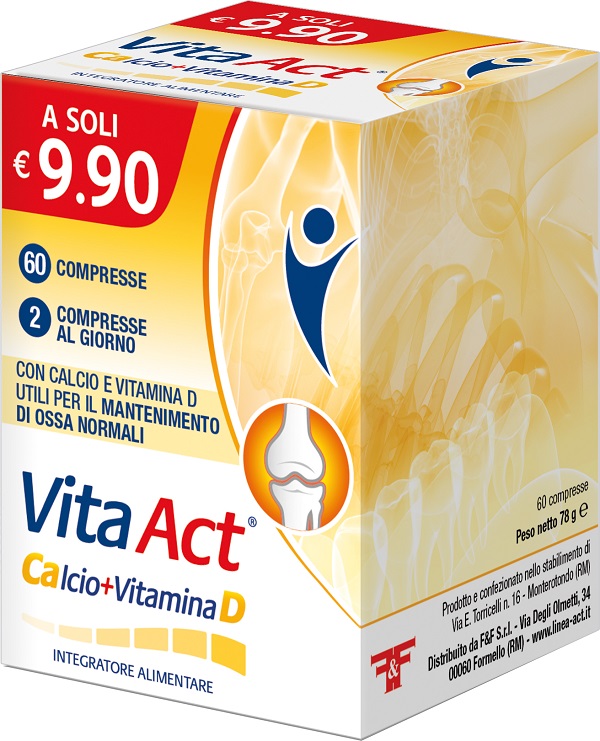 VITA ACT CALCIO + VITAMINA D 60 COMPRESSE - Farmacia Artemisia di Montecuollo Dott. Angelo snc