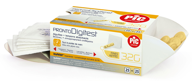 LANCETTE PUNGIDITO PIC PRONTO DIGITEST GAUGE 32 25 PEZZI - Farmacia Artemisia di Montecuollo Dott. Angelo snc