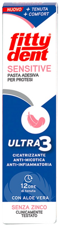 FITTYDENT SENSITIVE PASTA ADESIVA CON ALOE VERA 40 G - Farmacia Artemisia di Montecuollo Dott. Angelo snc