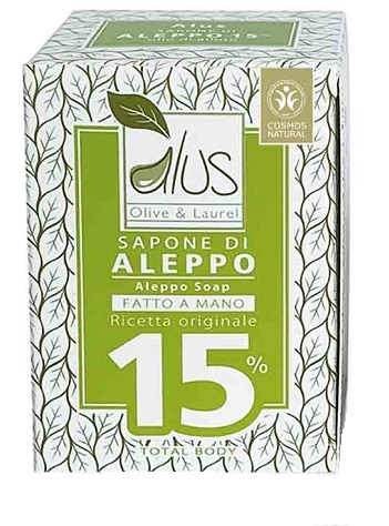 ALUS OLICE & LAUREL SAPONE DI ALEPPO FATTO A MANO 15% 200 G - Farmacia Artemisia di Montecuollo Dott. Angelo snc