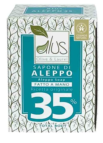 ALUS OLIVE & LAUREL SAPONE DI ALEPPO FATTO A MANO 35% 200 G - Farmacia Artemisia di Montecuollo Dott. Angelo snc