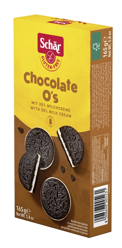 SCHAR CHOCOLATE O'S BISCOTTI AL CACAO CON CREMA AL LATTE 165 G - Farmacia Artemisia di Montecuollo Dott. Angelo snc