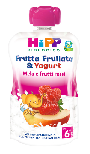 HIPP BIO FRUTTA FRULLATA YOGURT MELA FRUTTI ROSSI 90 G - Farmacia Artemisia di Montecuollo Dott. Angelo snc